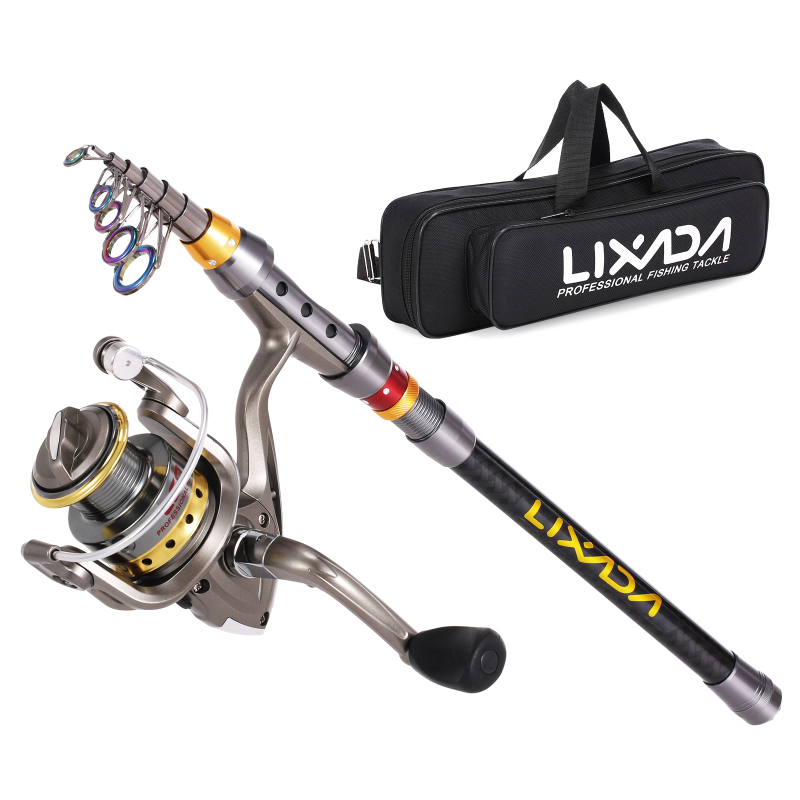 Fishing Rod Surf - Lixada-Telescópica Vara De Pesca e Carretel
