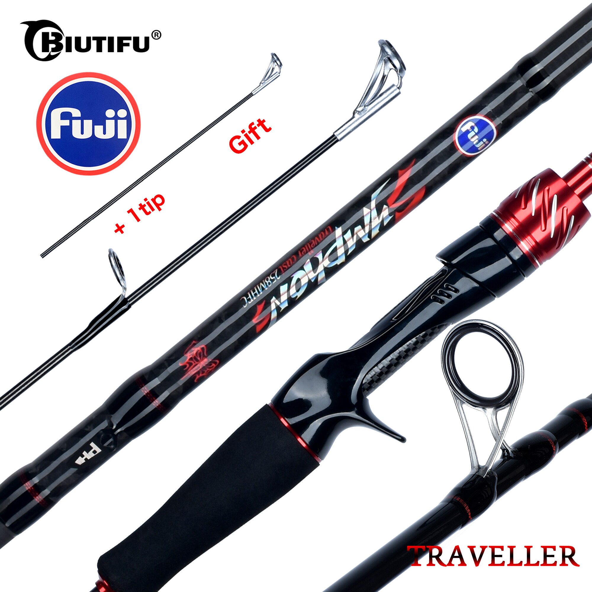 BIUTIFU Viajante Spinning Cast - Fishing Rod Surf avaliação e preço