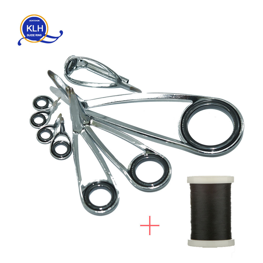 8 pçs/kit klh suporte anel gui - Fishing Rod Building Kit avaliação e preço