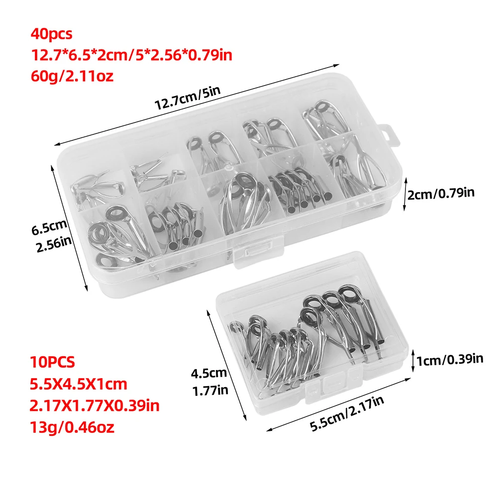 10/40 peças Kit de Reparação d - Fishing Rod Guide Replacement avaliação e preço